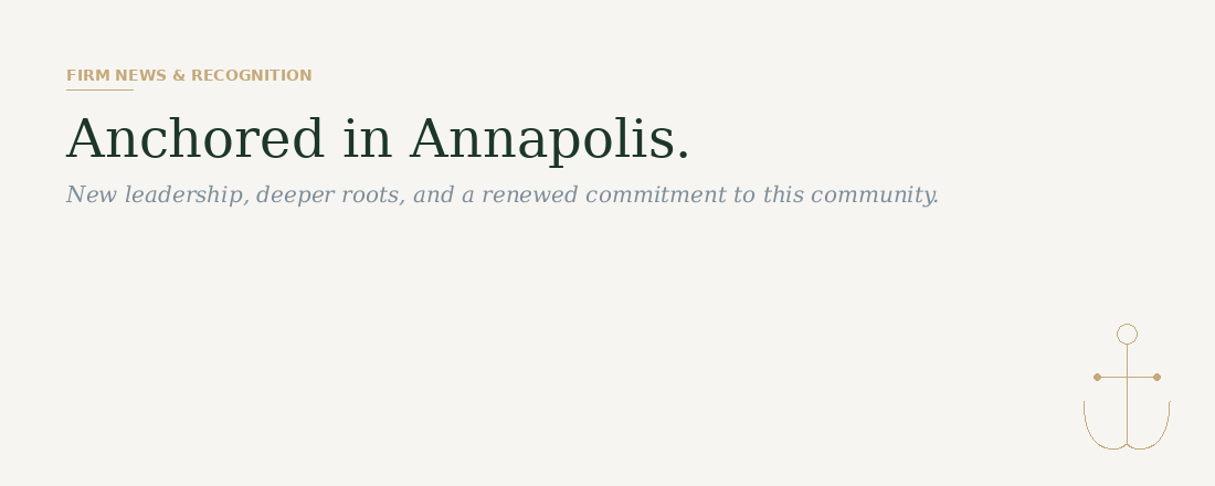 Anchored in Annapolis — Cochran and Chhabra Law Group new leadership and deeper community roots