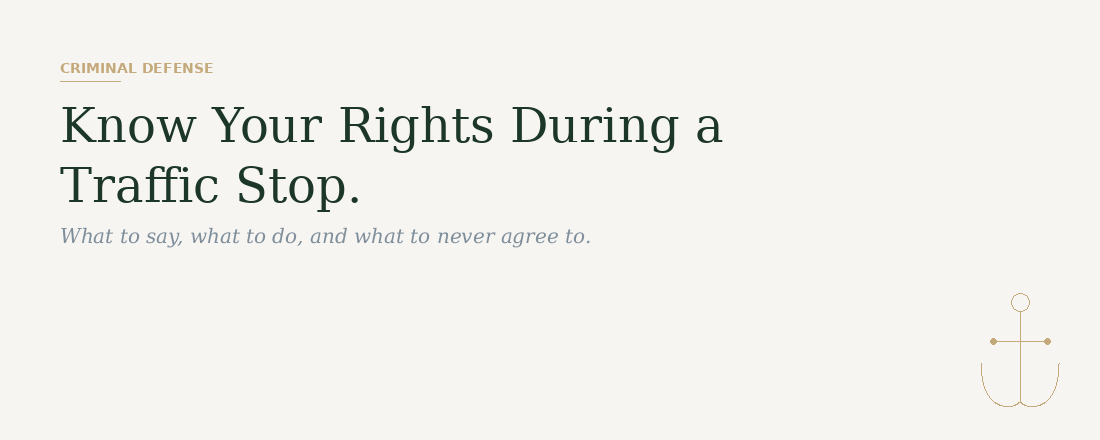 Know your rights during a traffic stop in Maryland — criminal defense guidance from Cochran and Chhabra
